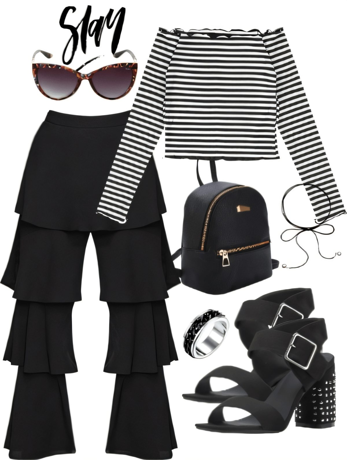 Edgy Chic: Ruffles & Stripes Urban Statement by Rubina Shaikh