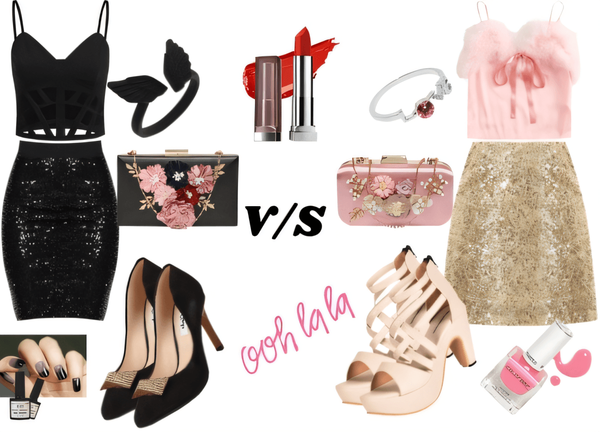 Classic Noir vs. Blush & Gold: A Tale of Two Glamorous Styles by Harpreet kaur