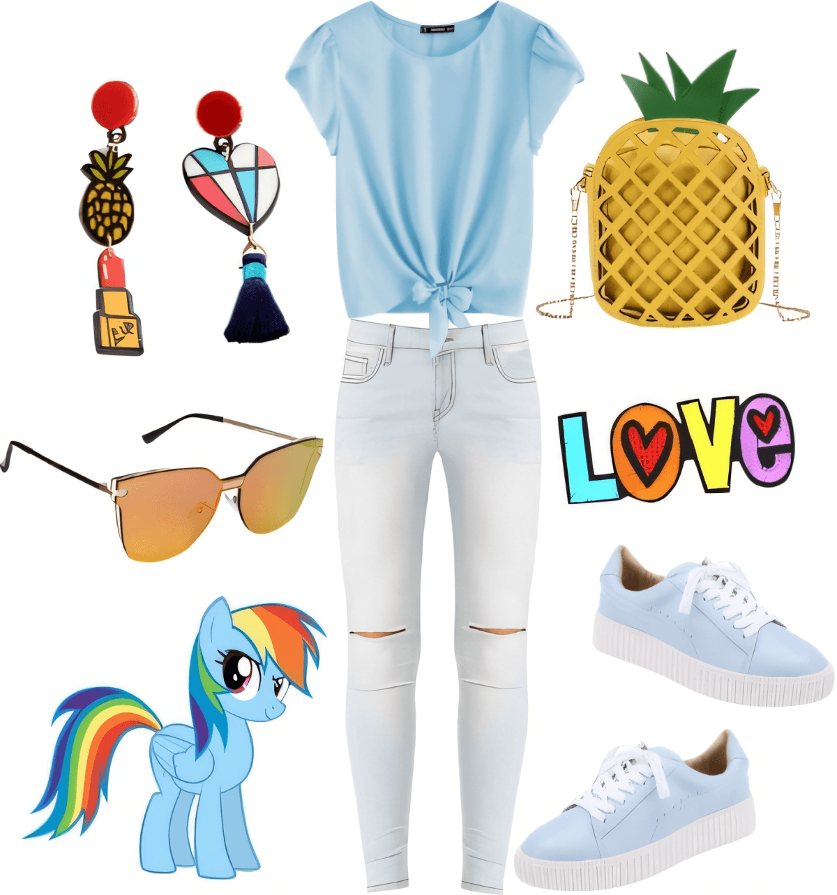 Pastel Paradise: Summer Blues & Pineapple Charm by Cheryl Dsouza