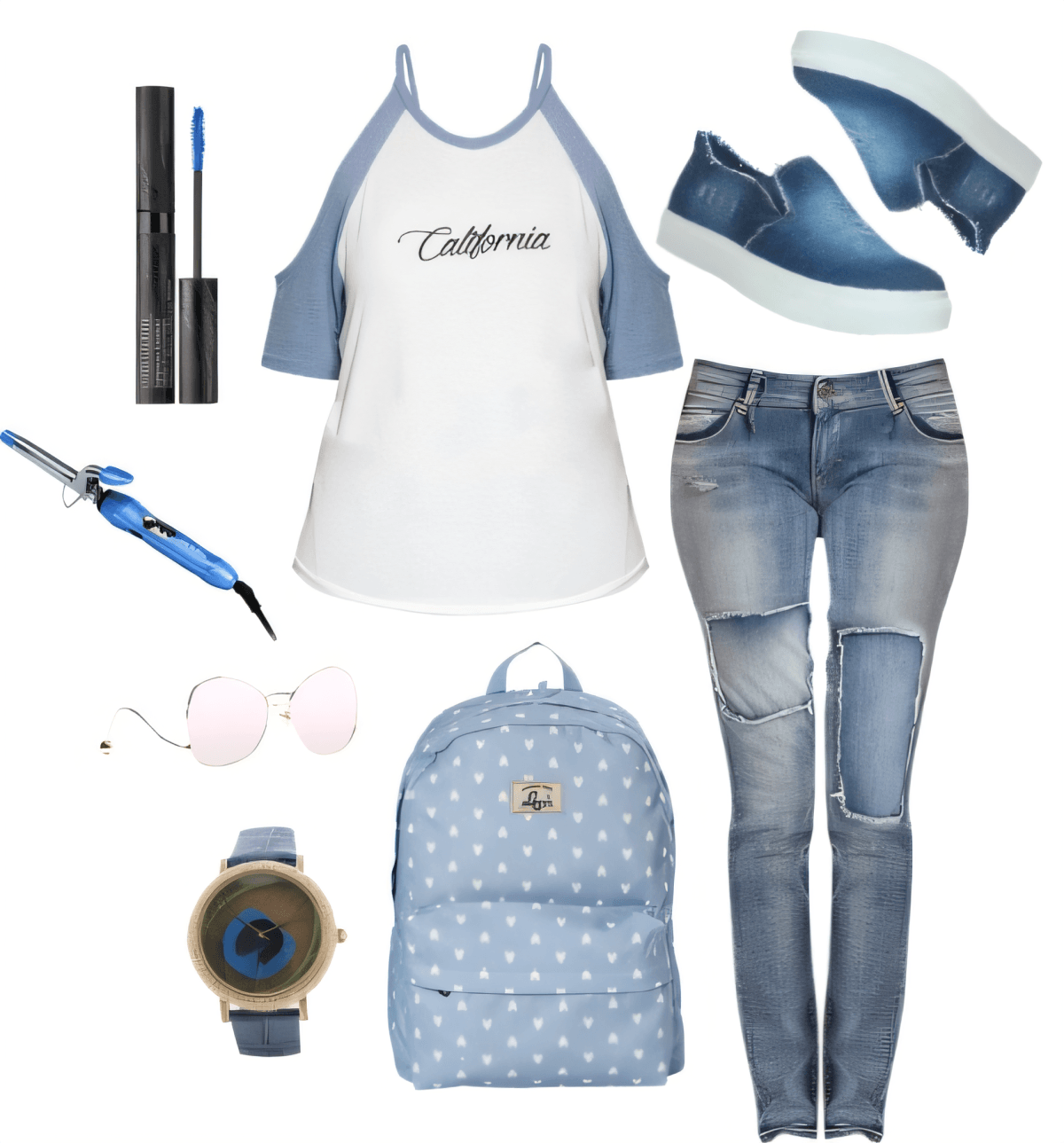 California Dreaming: Casual Cool Blue Vibes by sanyakhurana25