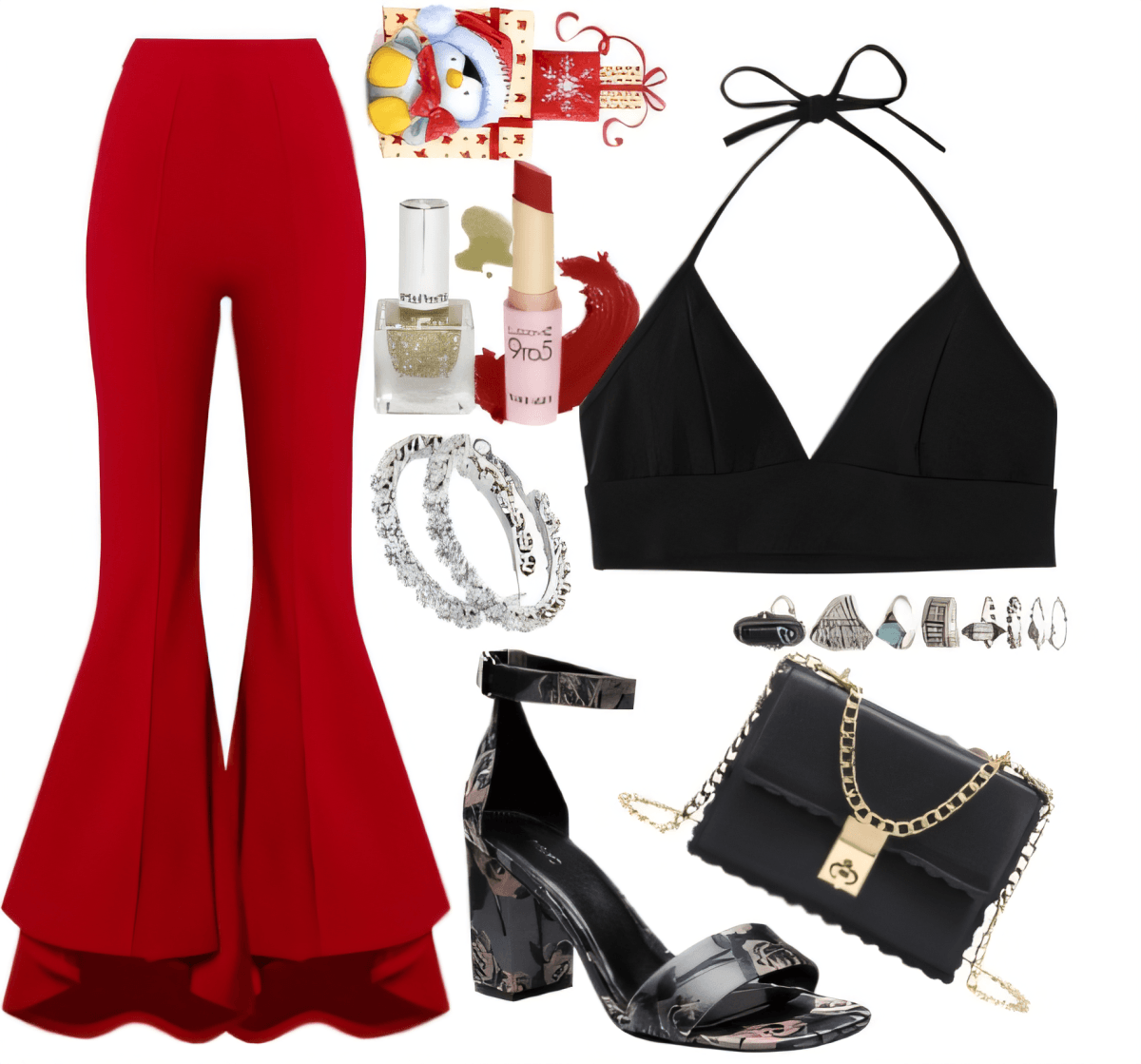 Red Hot Retro Glam: Flares & Fierce Sophistication by Rubina Shaikh