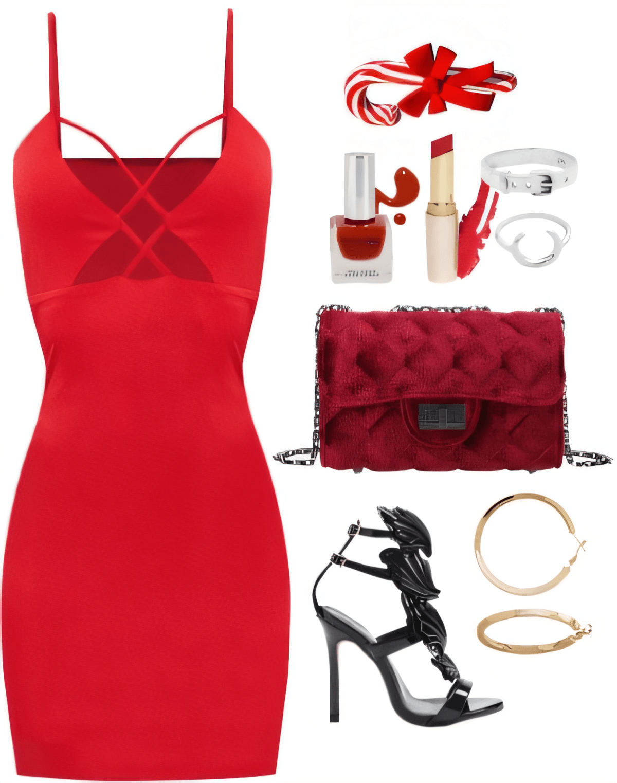 Red Hot Romance: The Modern Siren's Evening Look by Rubina Shaikh