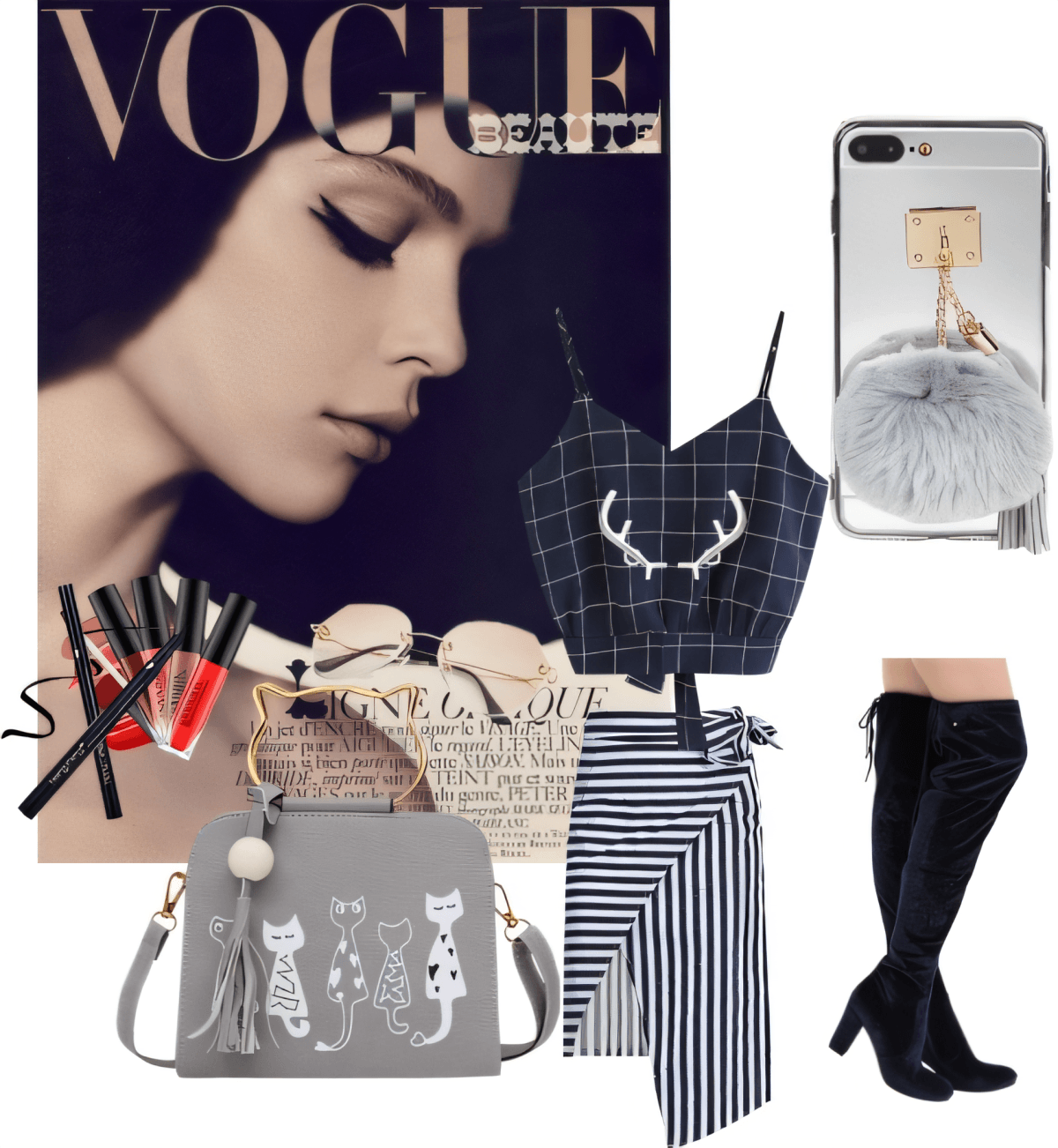 Parisian Nights: Urban Chic Meets Feline Flair by Diksha Rathore