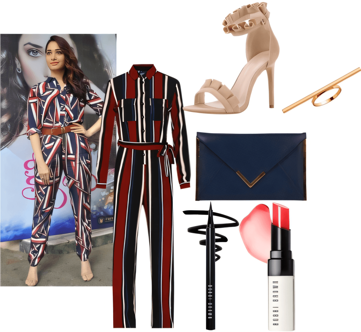 Power Play Perfection: Striped Jumpsuit Statement by Akancha Jain