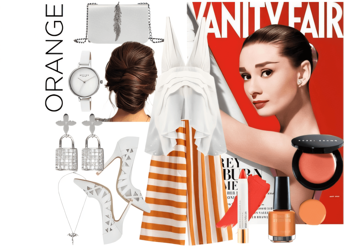 Timeless Grace: The Orange Stripe Summer Soirée Edit by Urvashi modi
