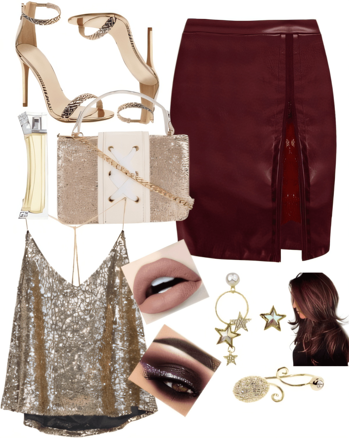 Burgundy & Sparkle Night Out Luxe by Pragya Sharma
