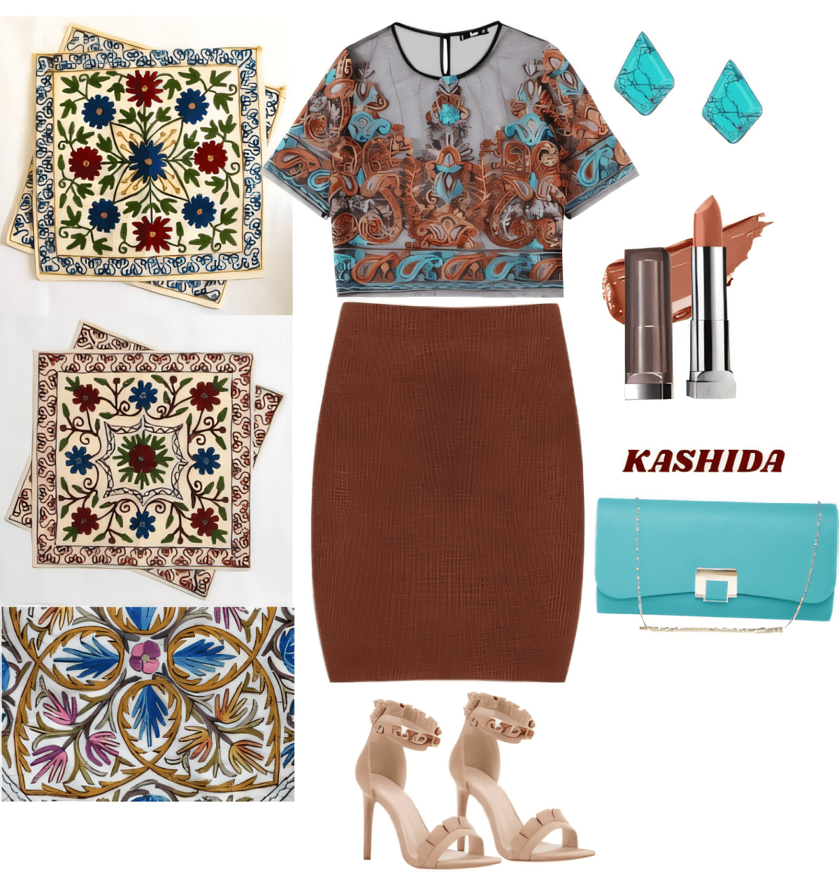 Turquoise Dreams & Kashmir Fusion: Urban Elegance Meets Cultural Artistry by Sanya Kukreja