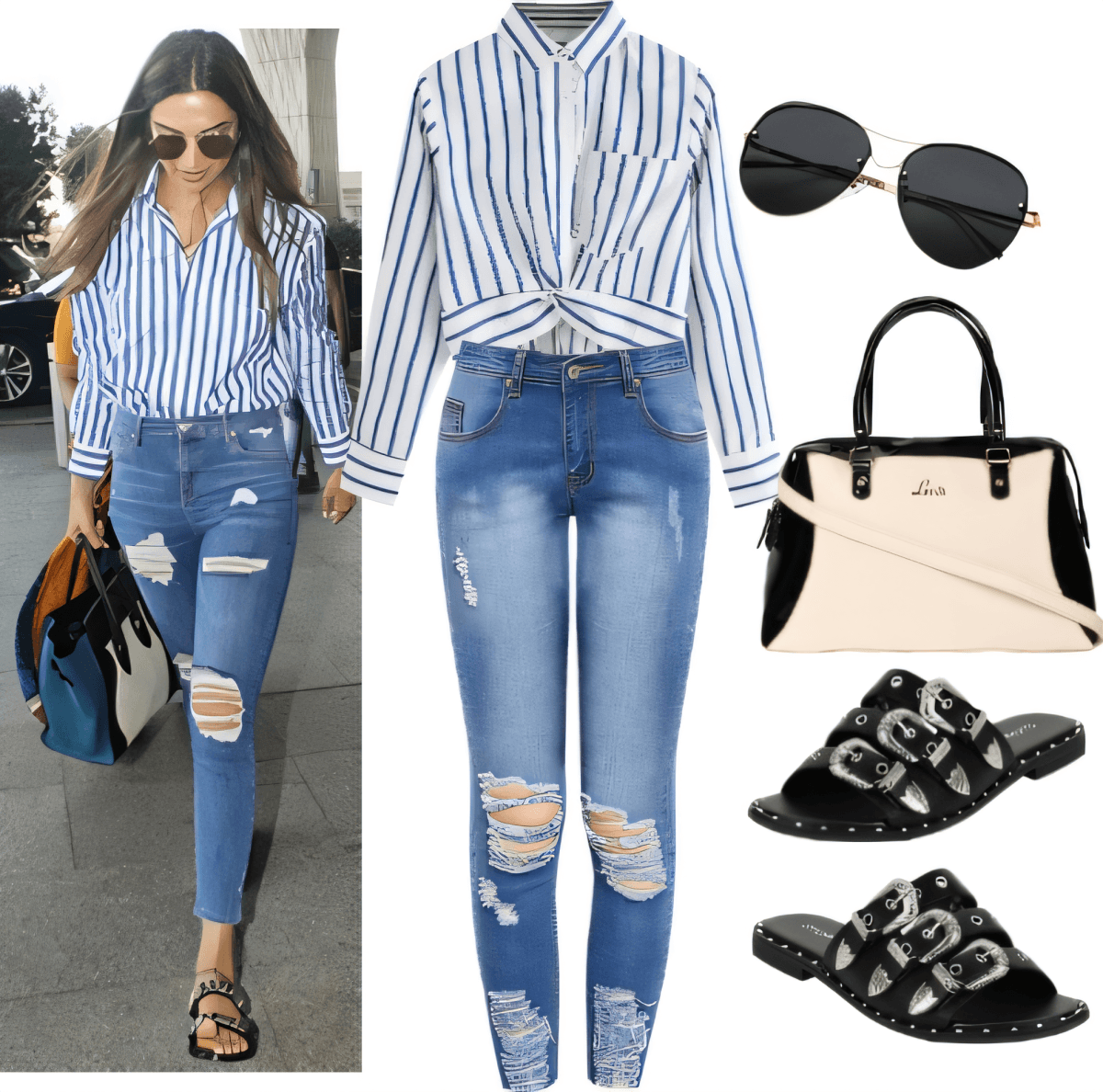 Effortlessly Chic: The Classic Striped Twist & Distressed Denim Edit Effortlessly Chic: The Classic Striped Twist & Distressed Denim Edit by vani