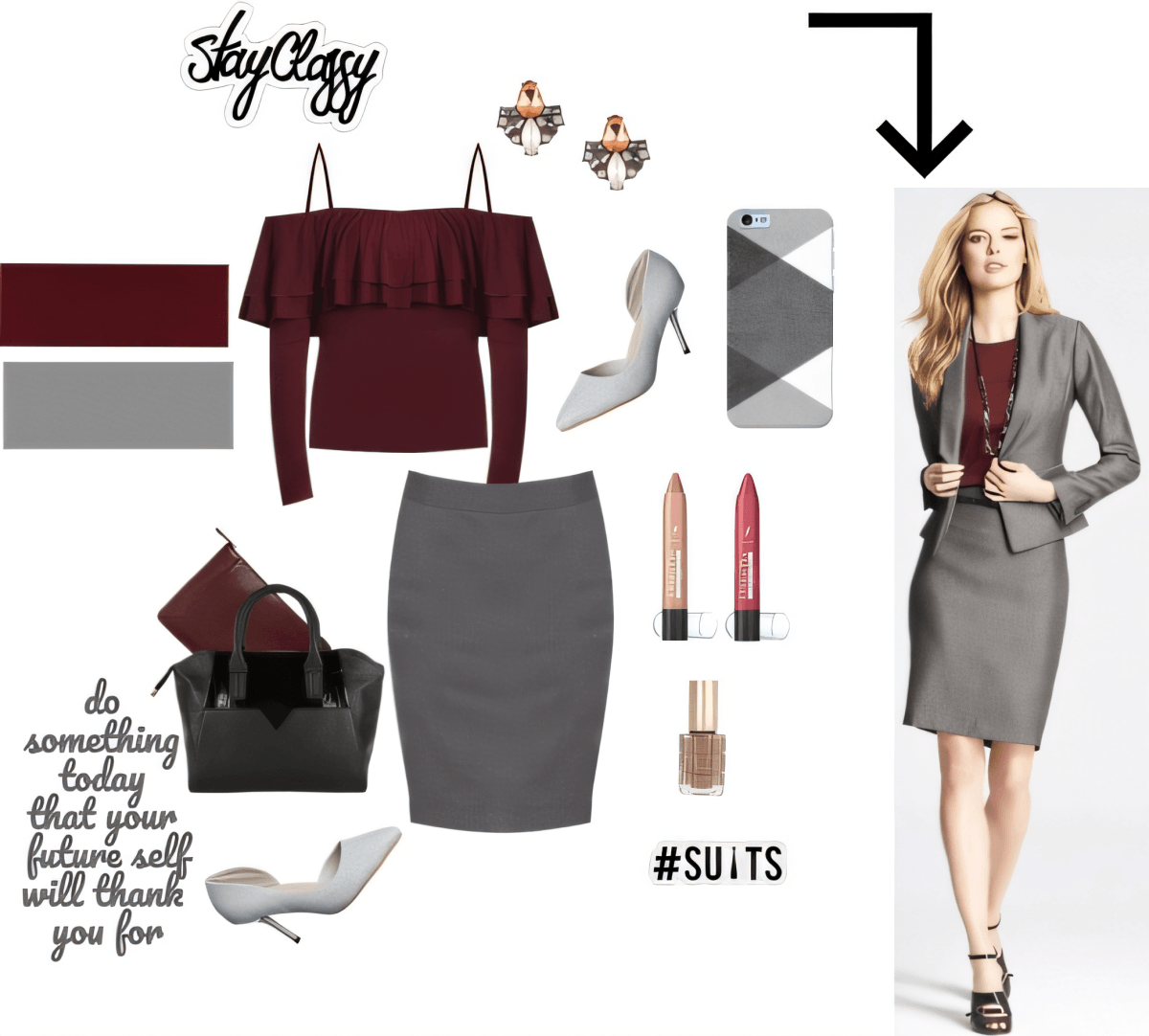 Power Play Perfection: Burgundy & Grey Executive Elegance by Akancha Jain