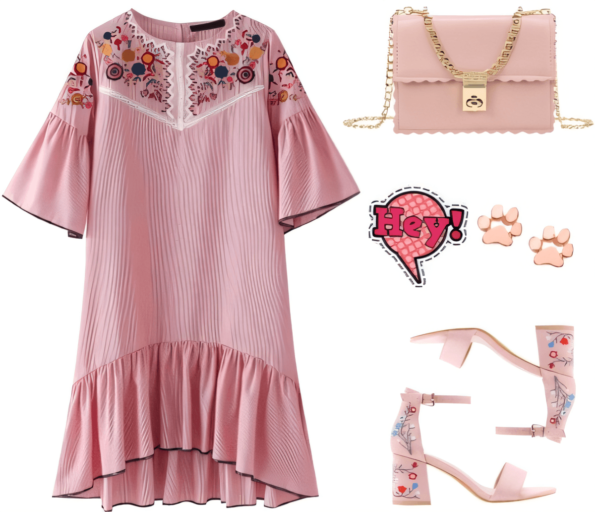 Pretty in Pink: Boho-Chic Flutter Dress Fantasy Pretty in Pink: Boho-Chic Flutter Dress Fantasy by Divya Rachel Daniel