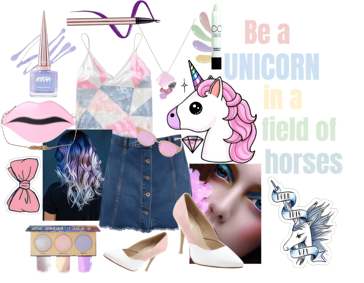 Unicorn Dreams & Denim: Magical Pastel Rebellion by Urvashi modi