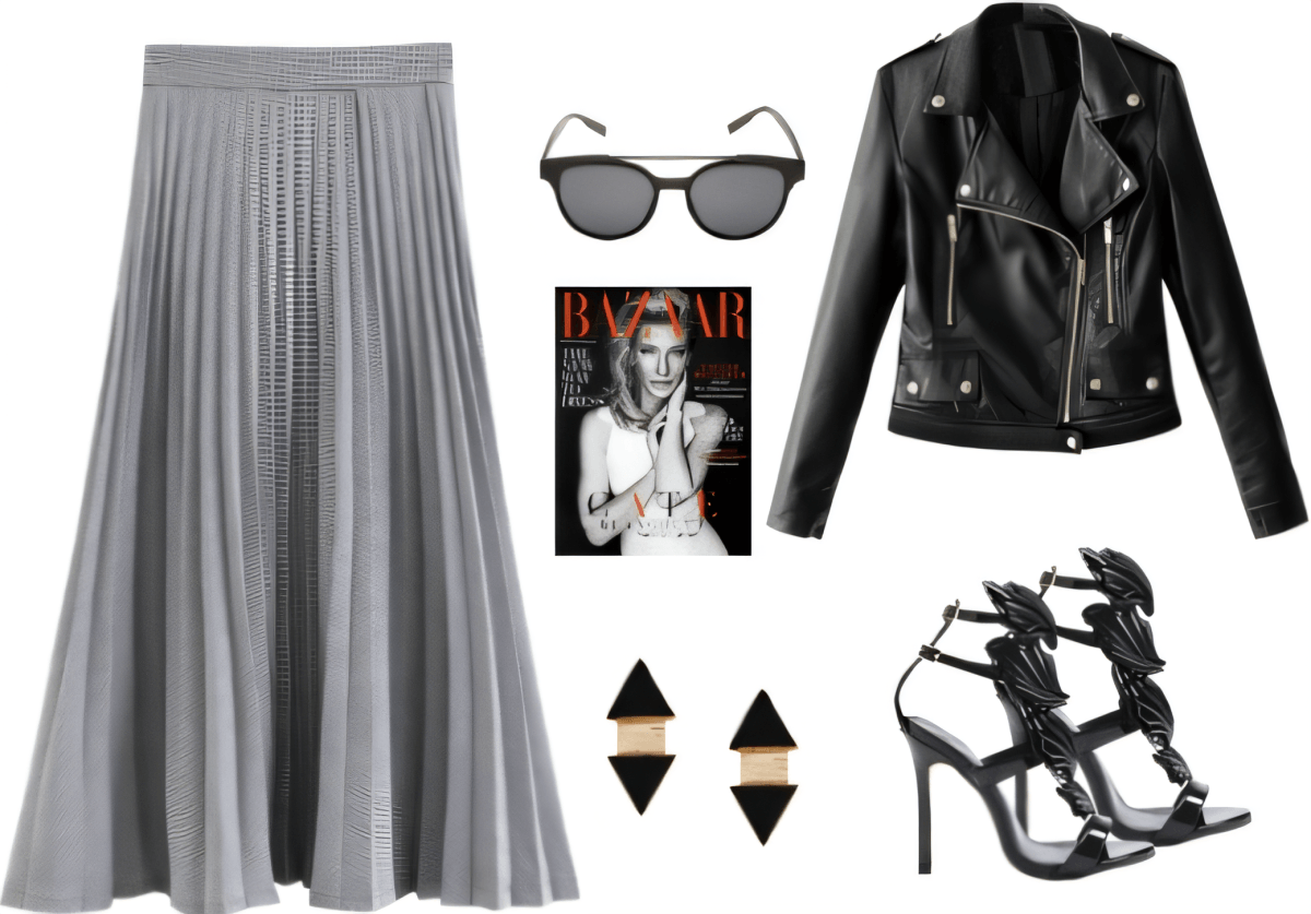 Edgy Elegance: The Pleated Perfection Meets Leather Luxe Edgy Elegance: The Pleated Perfection Meets Leather Luxe by Divya Rachel Daniel
