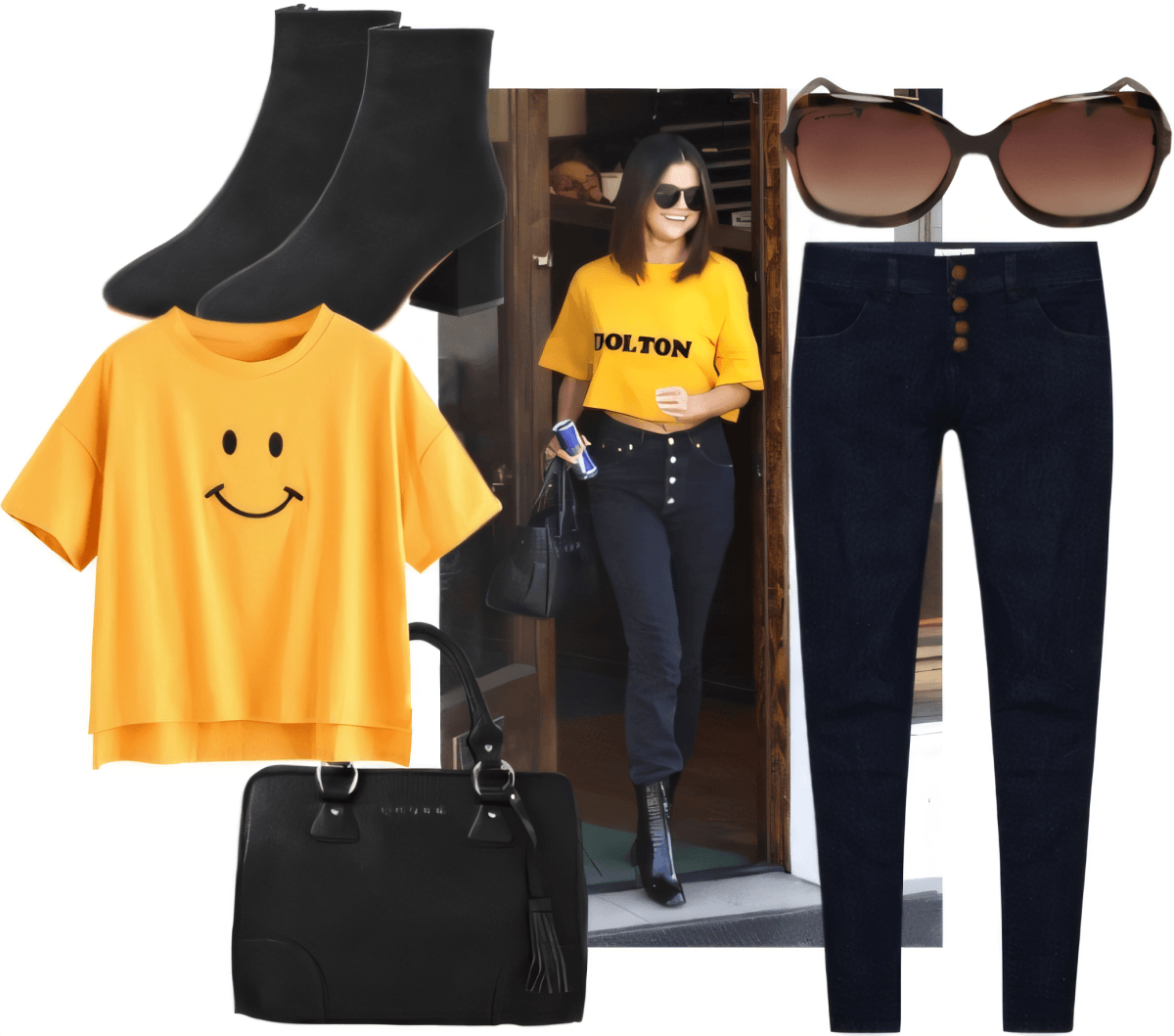Sunshine Smile & City Style: The Perfect Yellow-Black Urban Ensemble by Rubina Shaikh
