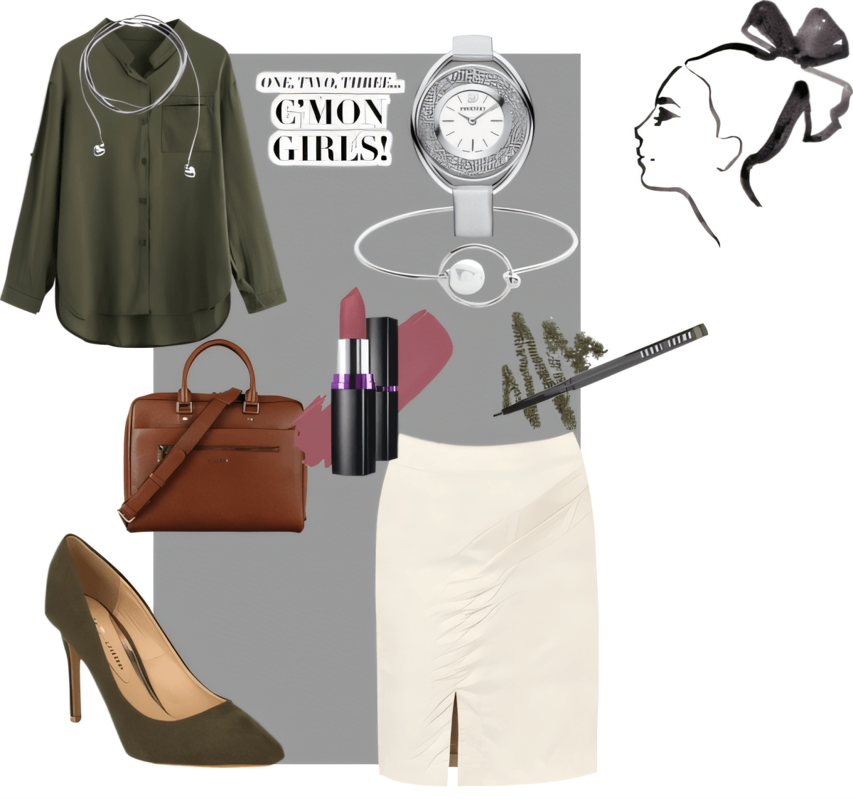 Urban Sophisticate: The Olive & Cream Power Ensemble by Akancha Jain