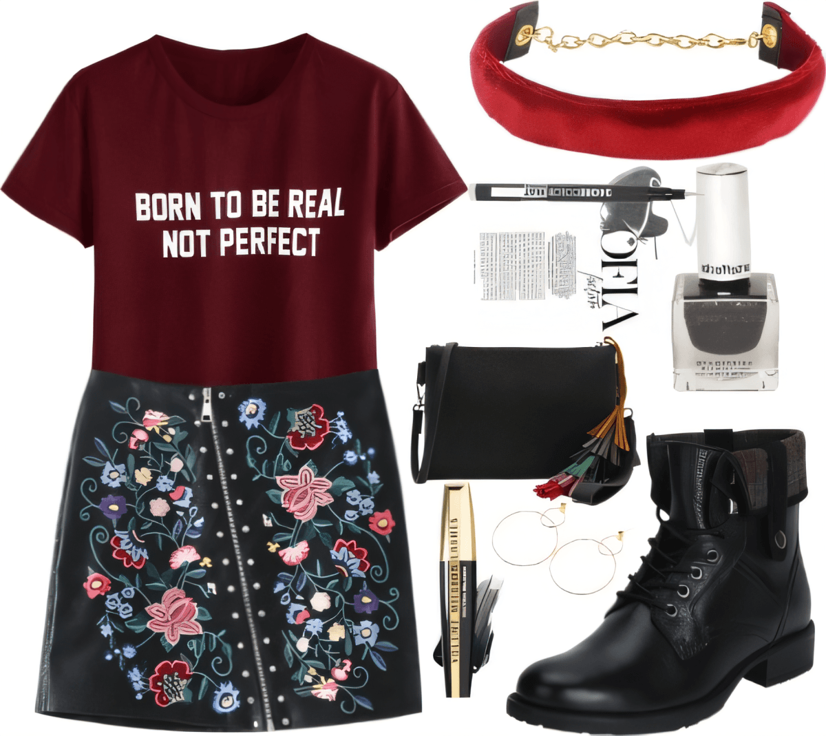 Rebel Romance: Edgy Meets Floral Street Style by Rubina Shaikh