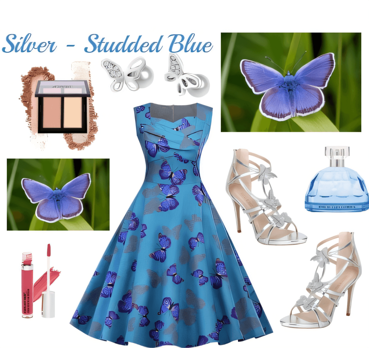 Butterfly Dreams & Silver Gleams: A Vintage-Inspired Summer Soirée Look by Cheryl Dsouza
