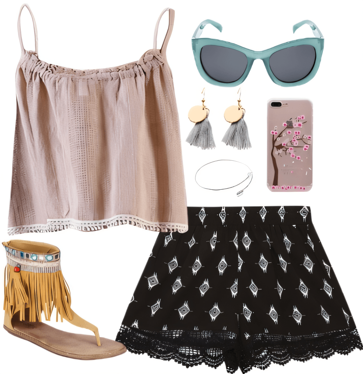 Boho Chic Summer Sunset: Fringe & Lace Fantasy by Rubina Shaikh