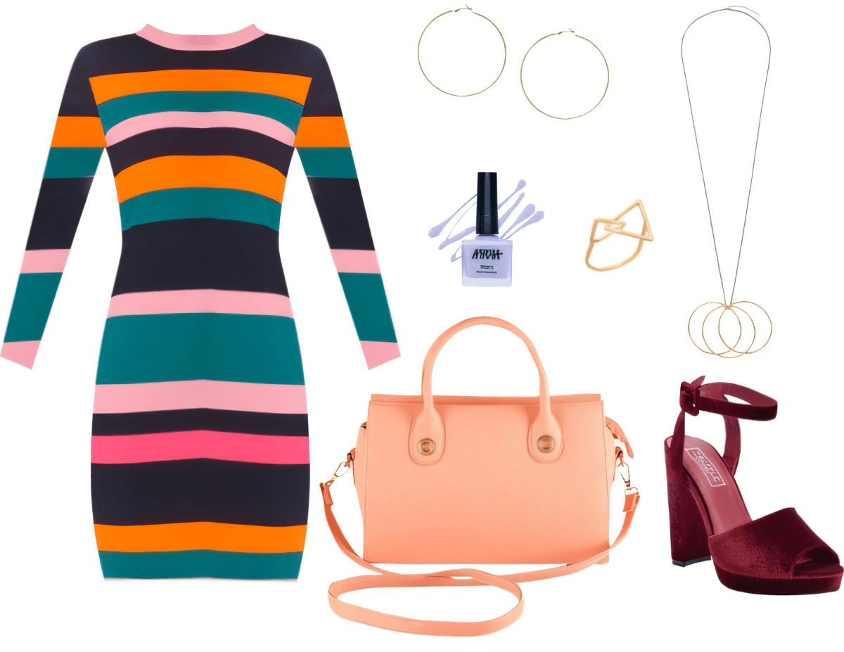 Retro Rhythm: Striped Sophistication with Peachy Pizzazz Retro Rhythm: Striped Sophistication with Peachy Pizzazz by Talya Verma
