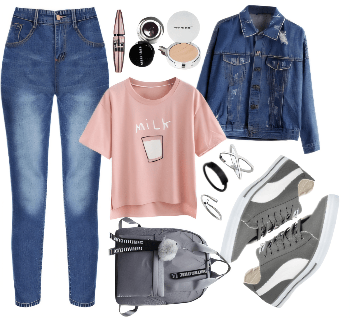 Urban Milk & Denim Dreams: The Perfect Casual Cool Ensemble by neeti