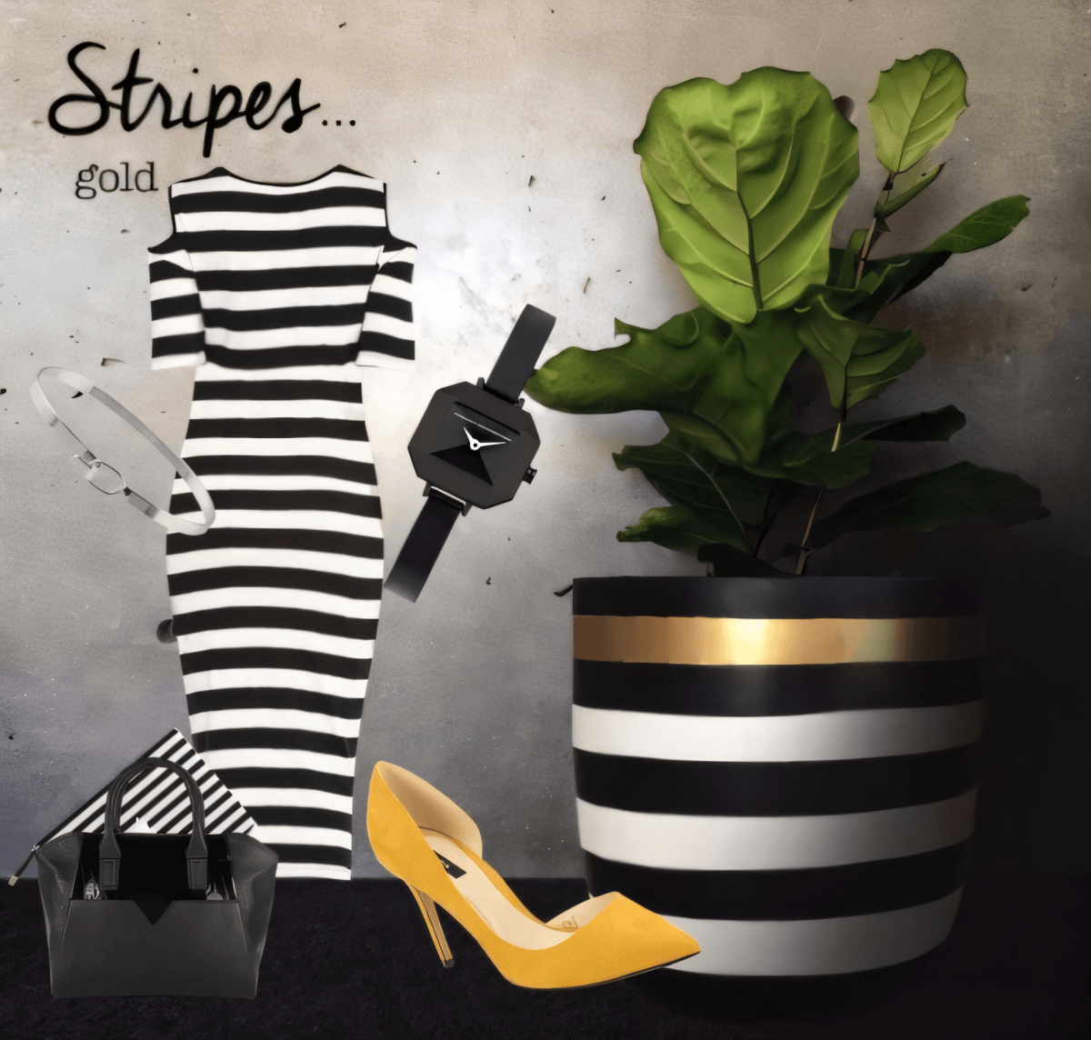 Monochrome Magic with a Pop of Sunshine by Akancha Jain