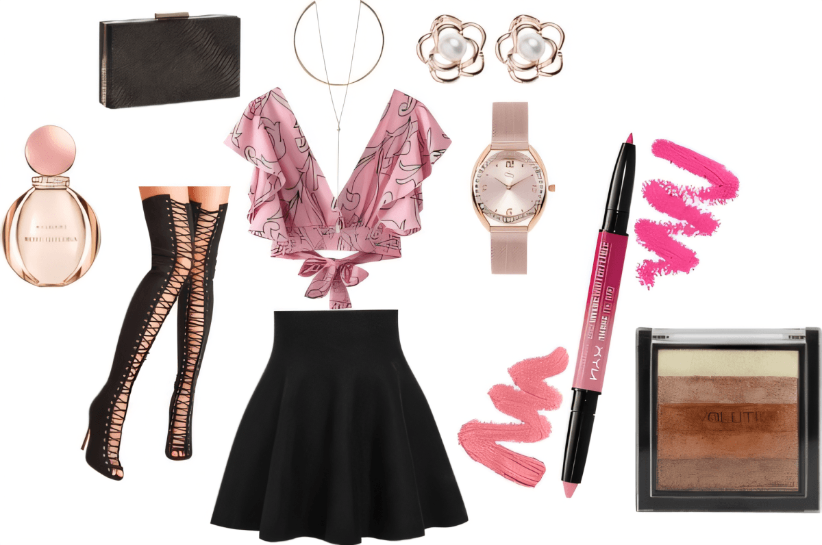 Rosy Radiance: A Romantic Evening Ensemble by Sneha Mudigonda