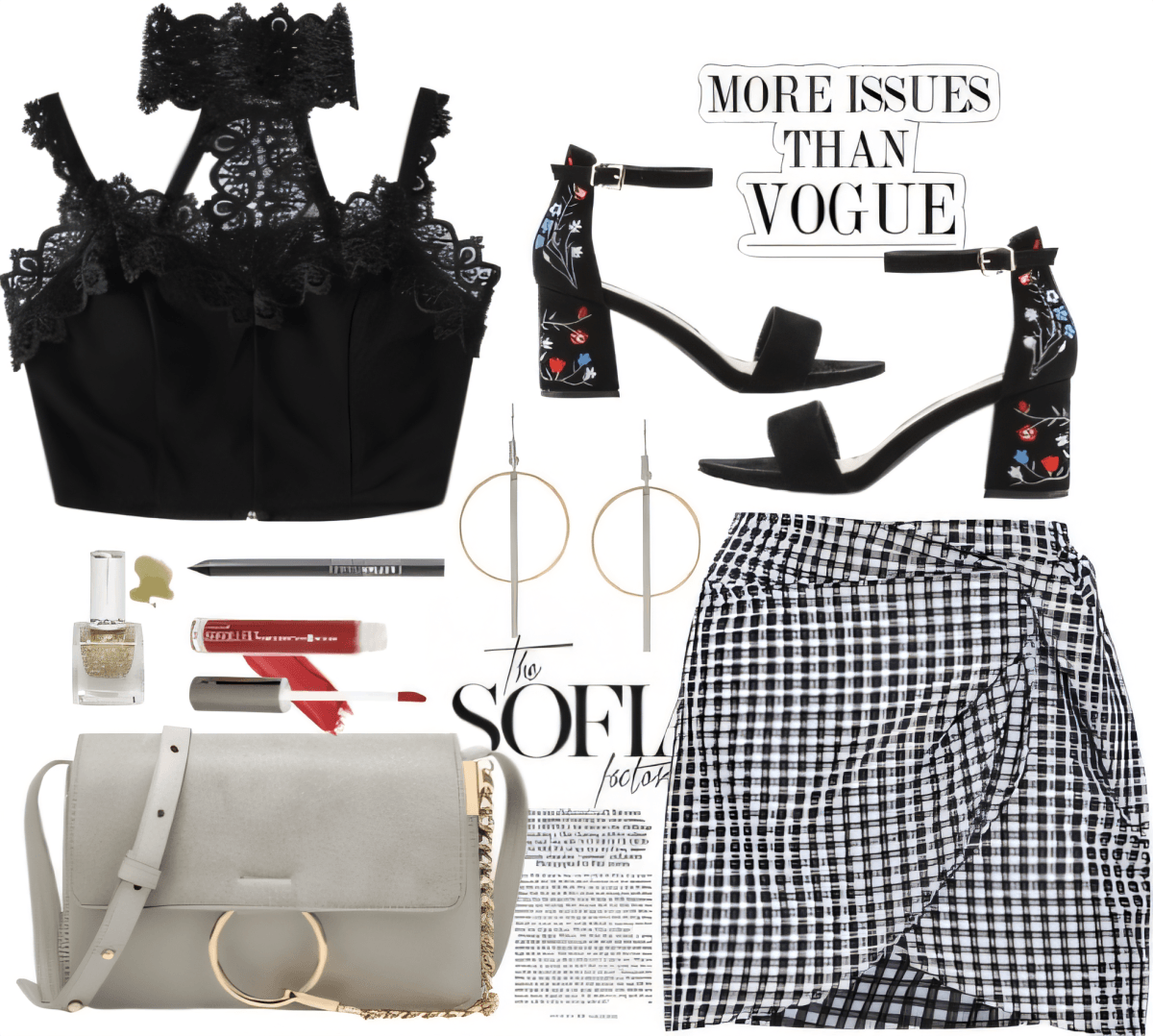 Modern Noir Meets Gingham Grace: Urban Sophisticate's Dream by Rubina Shaikh