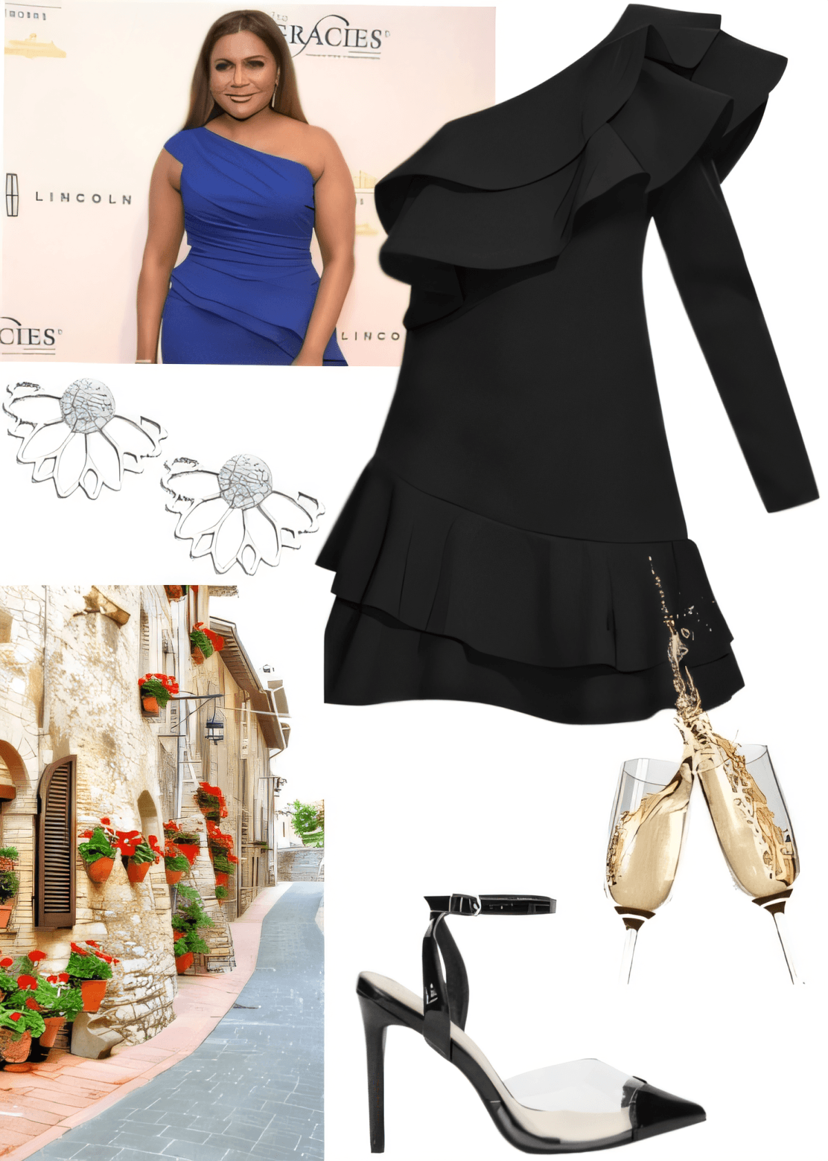 Midnight Romance: One-Shoulder Drama with Mediterranean Flair by Jagreeti Singh
