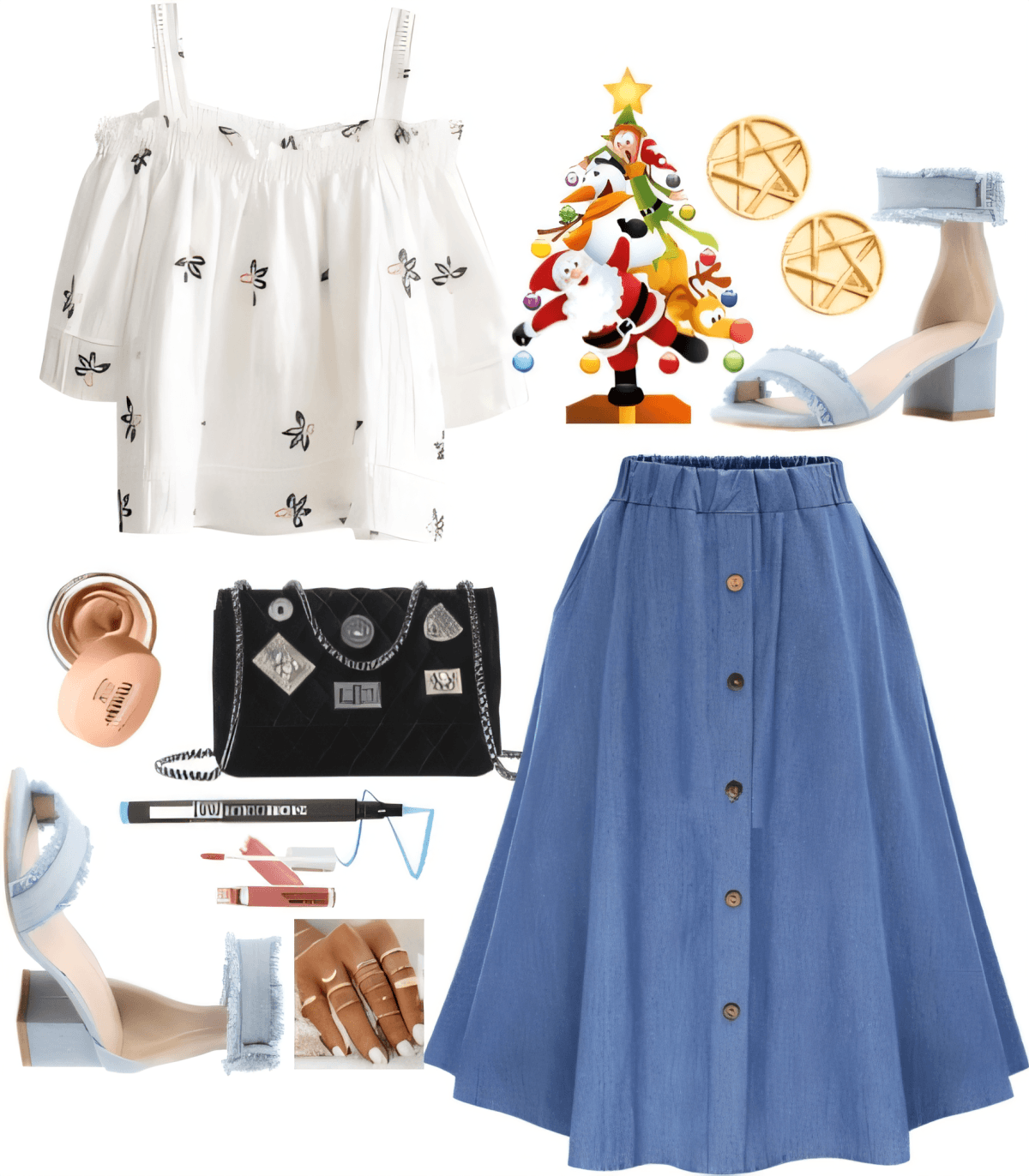 Whimsical Winter Wonderland: Cold-Shoulder Charm meets Denim Dreams Whimsical Winter Wonderland: Cold-Shoulder Charm meets Denim Dreams by alka
