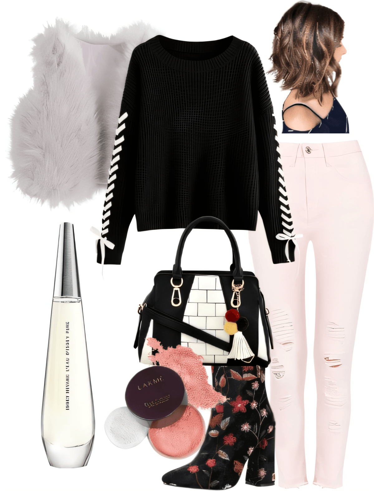 Chic Monochrome Magic with a Floral Twist by Miloni Jhaveri