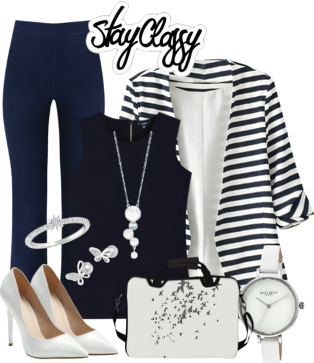 Nautical Chic: Timeless Stripes & Navy Elegance by Pragya Sharma