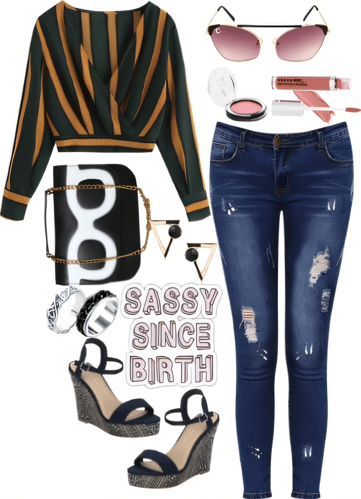 Sassy Stripes & Denim Dreams: Your Perfect Day-to-Night Statement by Rubina Shaikh
