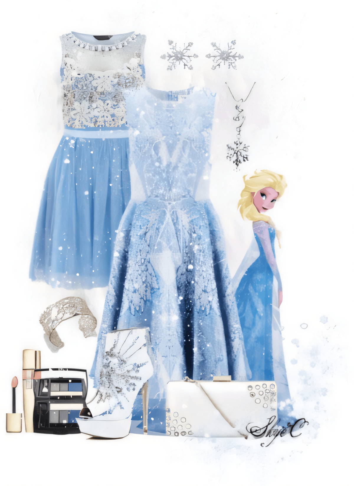 Frozen Dreams: An Enchanted Winter Wonderland Ensemble by Harpreet kaur