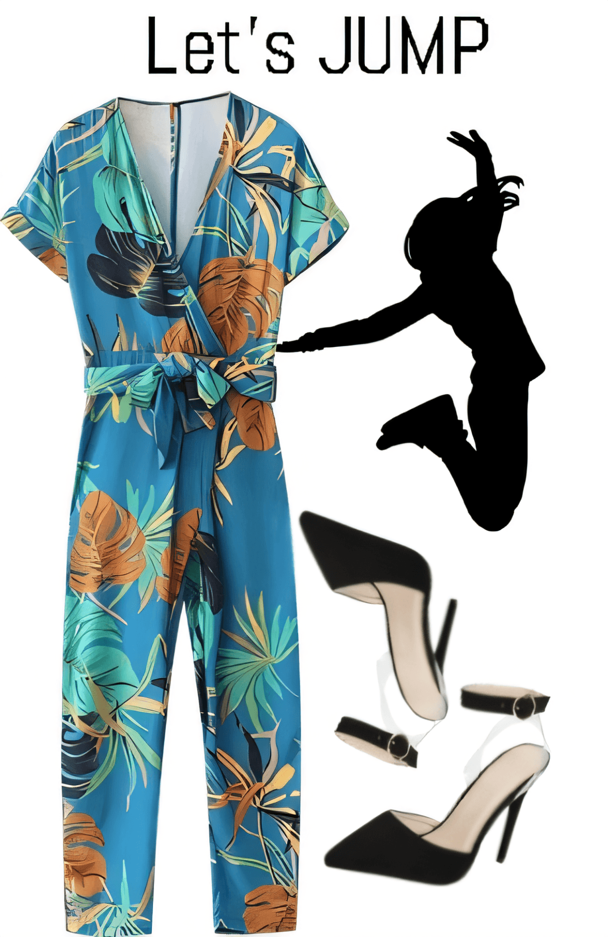 Tropical Paradise Jumpsuit with Power Heels Tropical Paradise Jumpsuit with Power Heels by alka