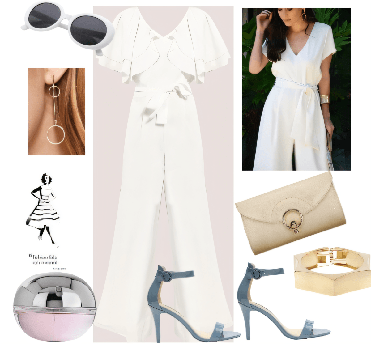 Ethereal Elegance: The Perfect White Jumpsuit Ensemble by Jagreeti Singh