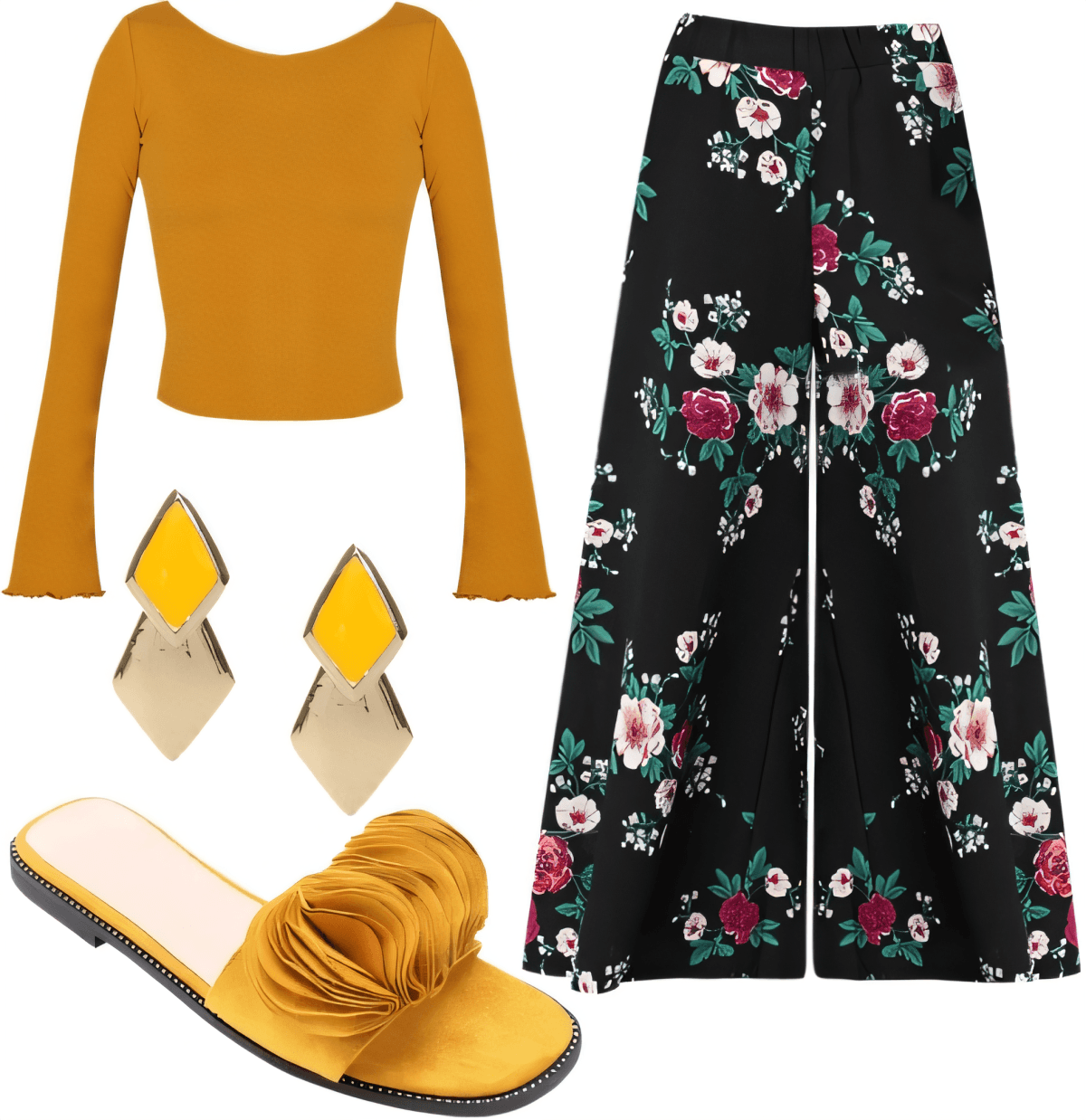 Mustard Magic Meets Floral Flow: A Boho-Chic Dream by Sana Jhnvi
