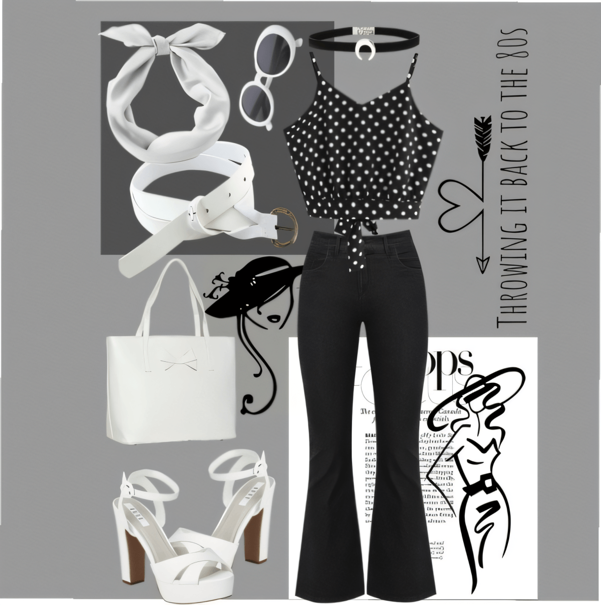 Retro Polka Dot Paradise: A Black & White Symphony by Deepika Maheshwari