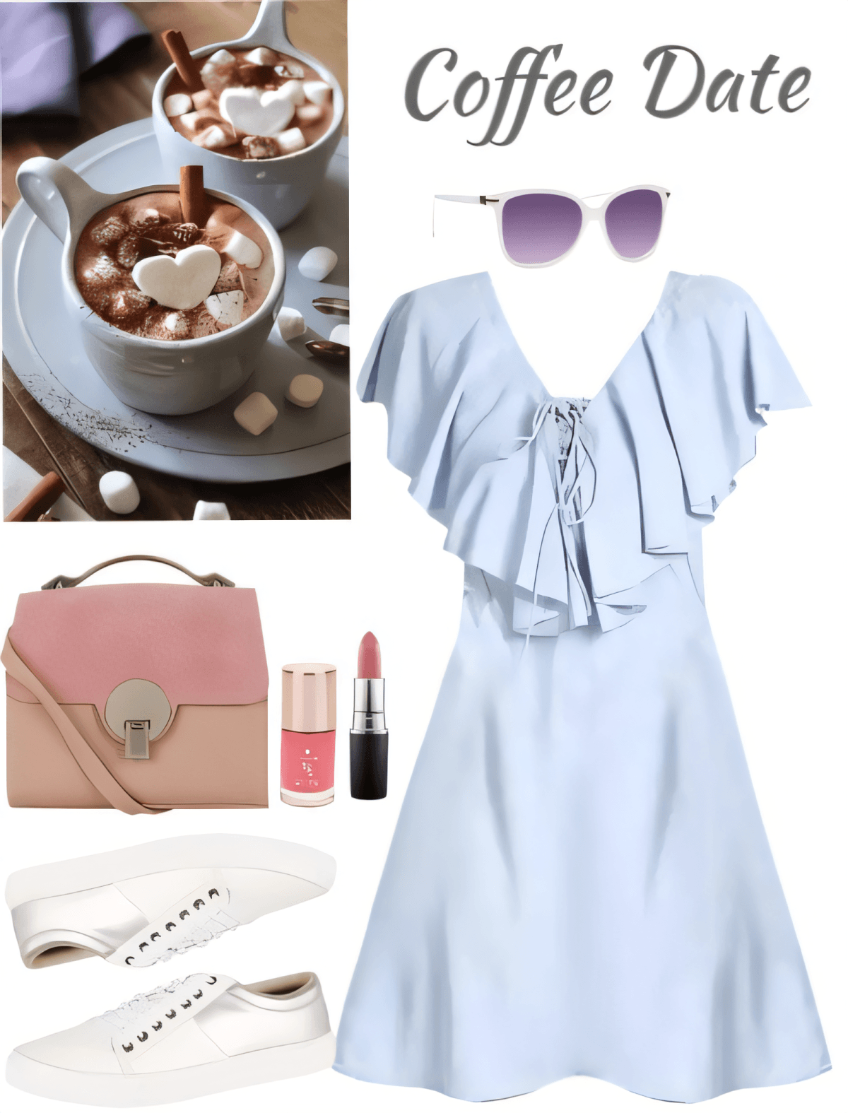 Sweet Serenity: A Dreamy Coffee Date Ensemble by Cheryl Dsouza