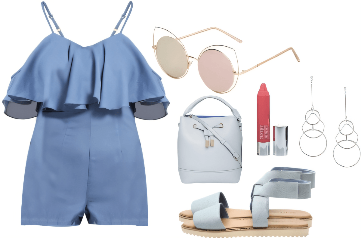 Summer Breeze Ruffle Romper Ensemble - A Coastal Chic Dream Summer Breeze Ruffle Romper Ensemble - A Coastal Chic Dream by ritika.gupta9613