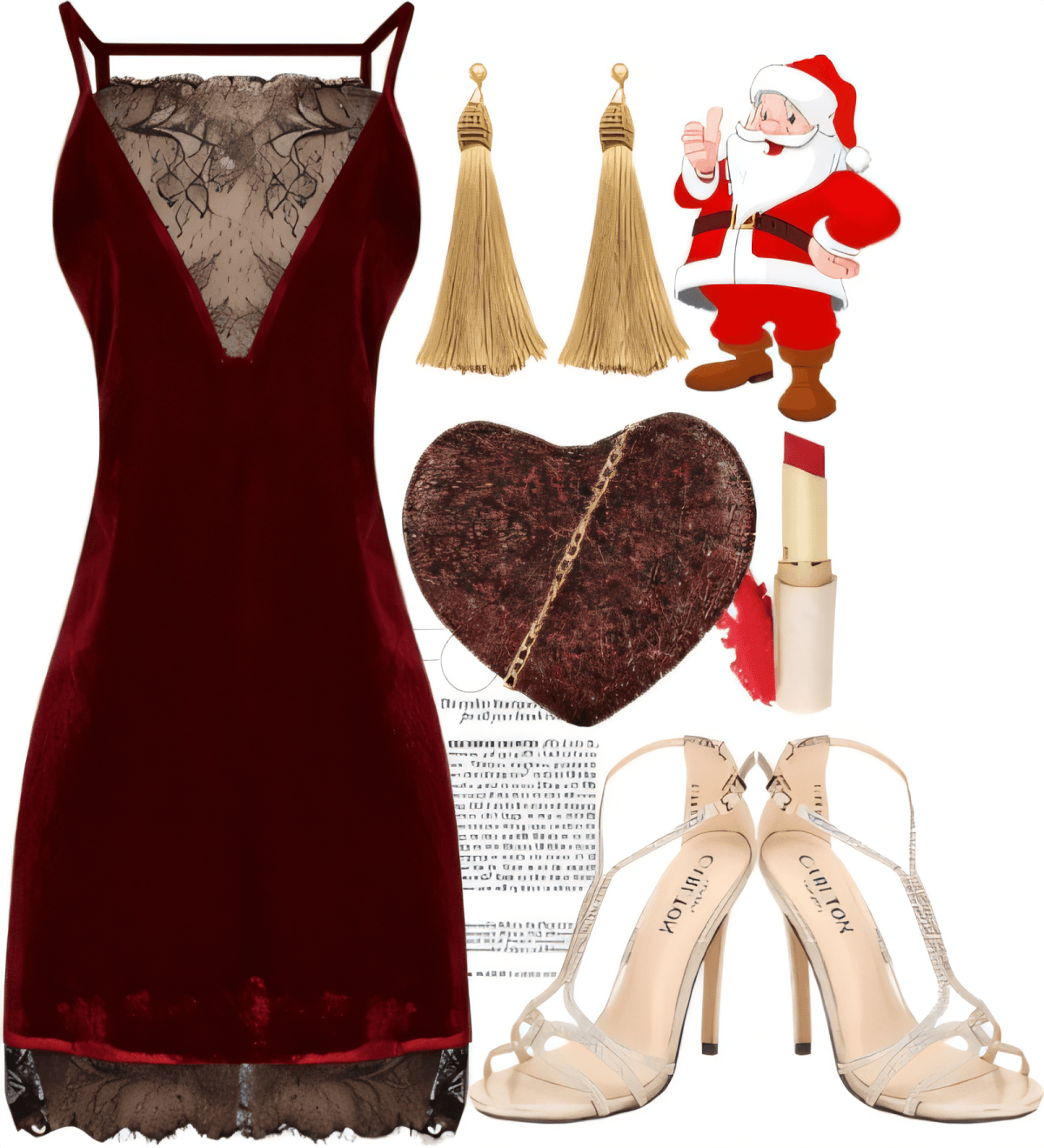 Velvet Dreams: A Holiday Romance Slip Dress Ensemble by Rubina Shaikh