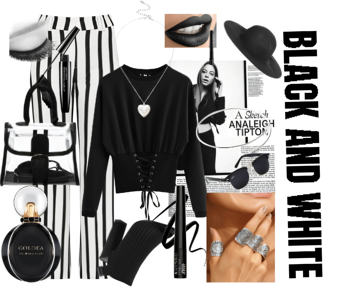 Midnight Elegance: A Bold Black & White Statement Midnight Elegance: A Bold Black & White Statement by Miloni Jhaveri