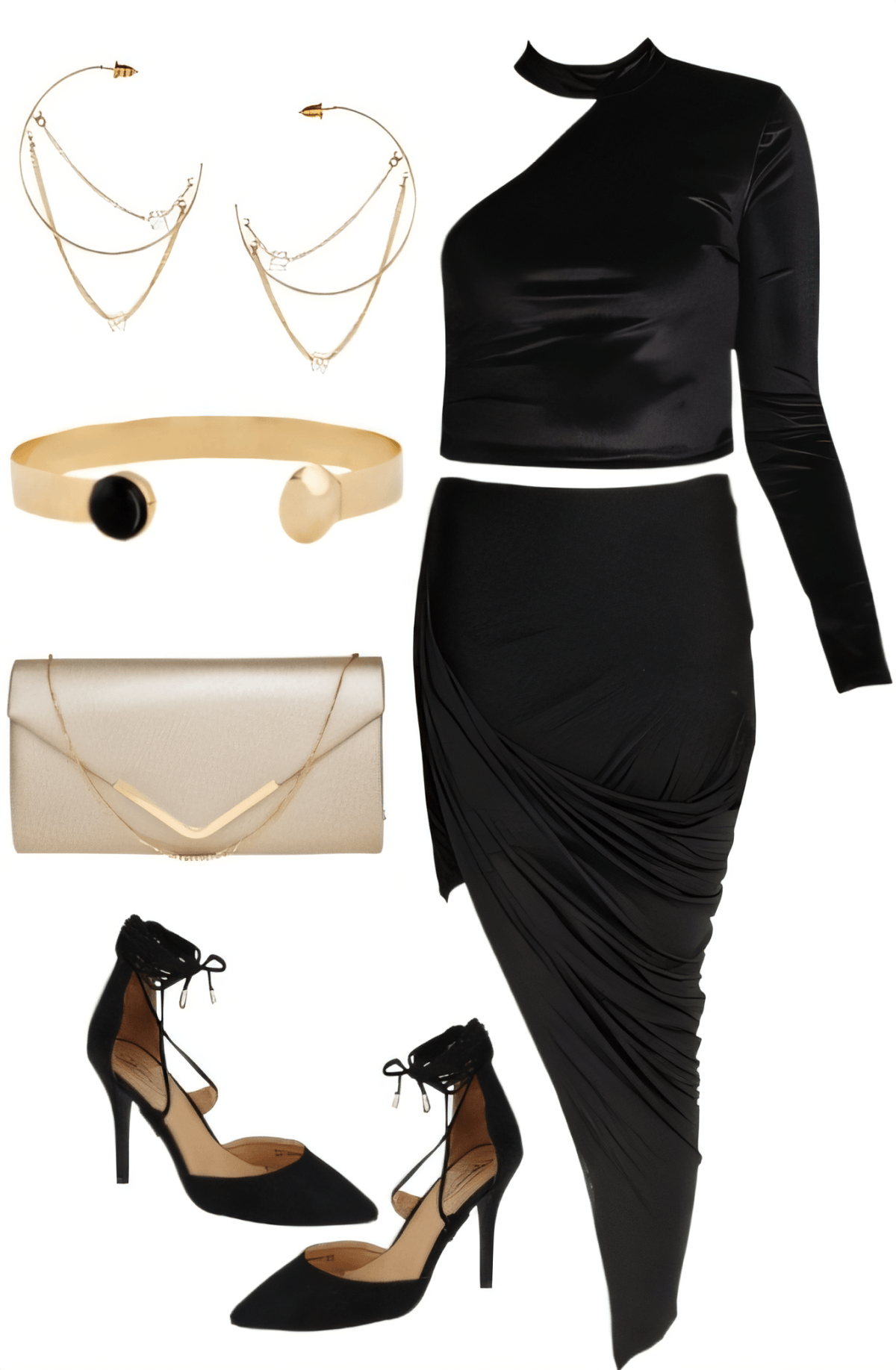 Midnight Glamour: The One-Shoulder Statement Midnight Glamour: The One-Shoulder Statement by ritika.gupta9613
