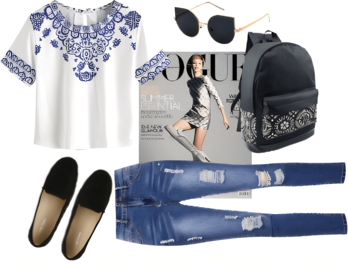 Blue & White Bohemian Chic with Urban Edge by radhika
