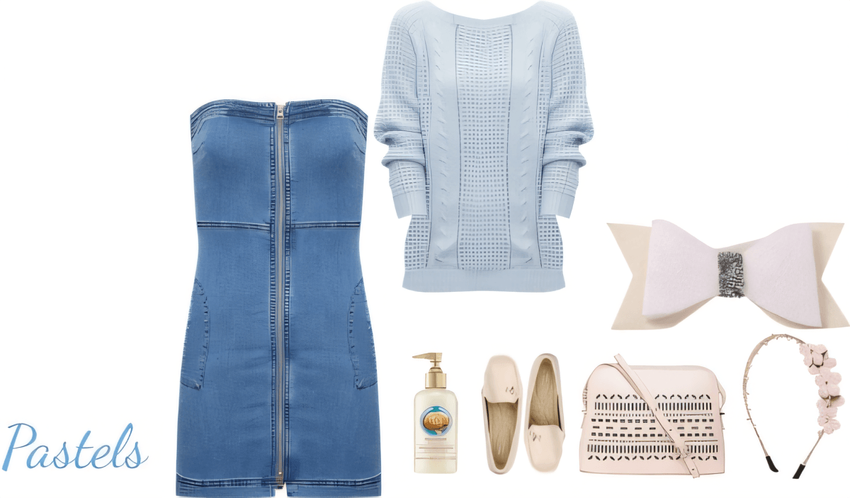 Sweet & Sassy Denim Dream with Pastel Perfect Accents by Talya Verma