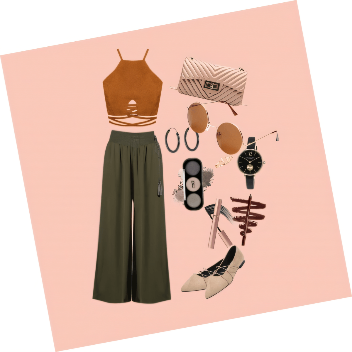Urban Safari Chic: Rust & Olive Power Duo by Sanjana