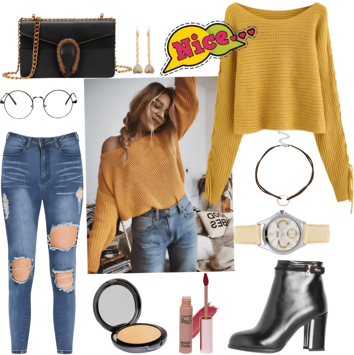 Golden Hour Grunge: Cozy Meets Cool by neeti