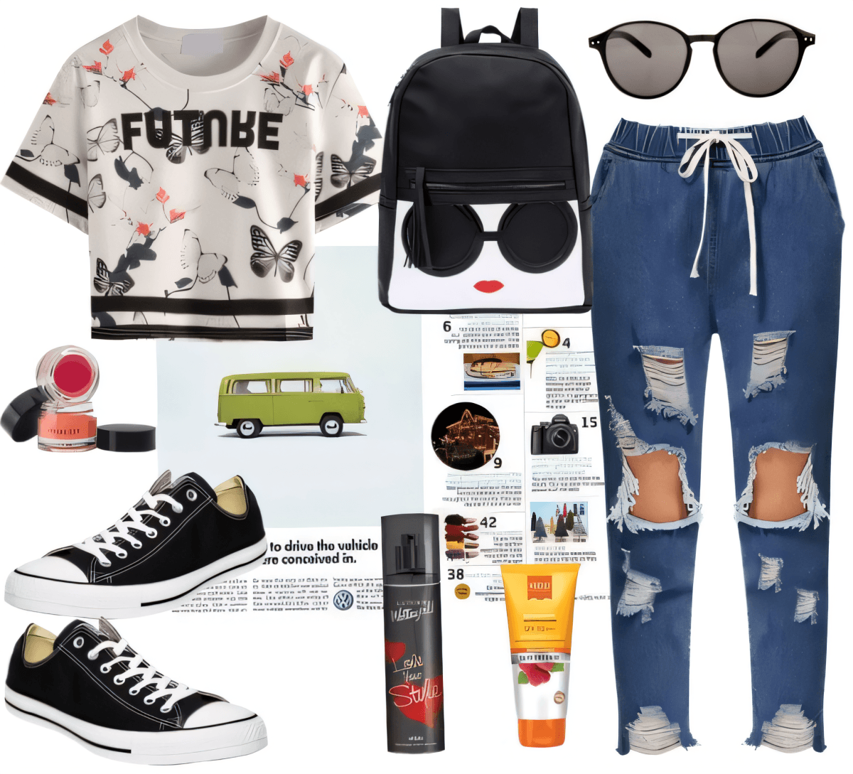 Urban Butterfly Dreams: Casual Cool with an Artistic Edge by neeti