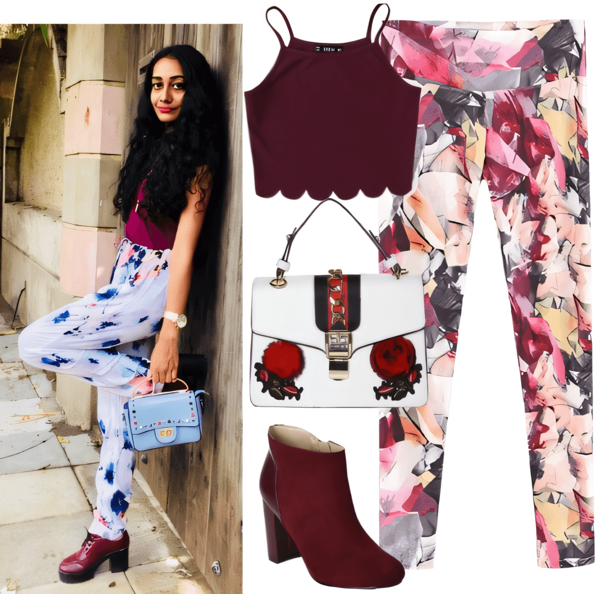 Burgundy Bloom: Where Floral Fantasy Meets Urban Edge by Miloni Jhaveri