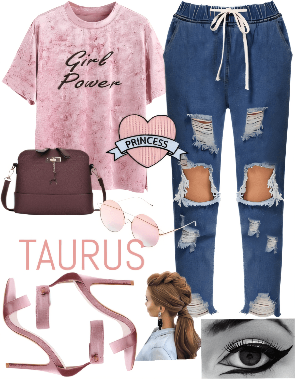 Princess Power: Pink Velvet & Distressed Denim Dream by Jill Patel