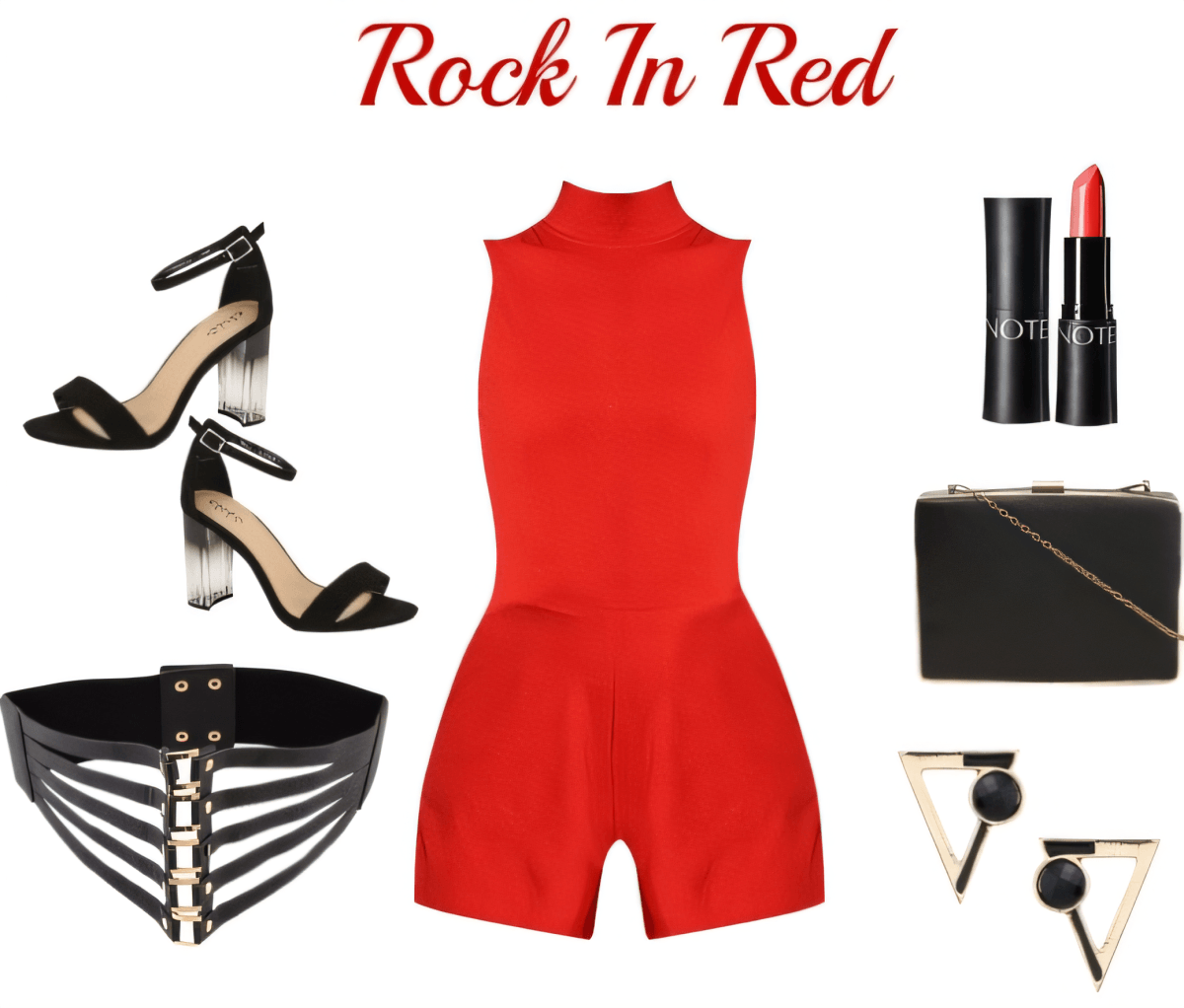 Lady in Red: Bold Romper Revolution by sanyakhurana25