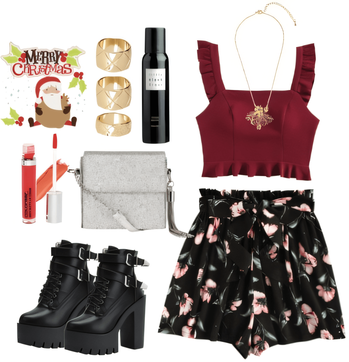 Festive Flirt: Burgundy Charm Meets Holiday Magic Festive Flirt: Burgundy Charm Meets Holiday Magic by alka